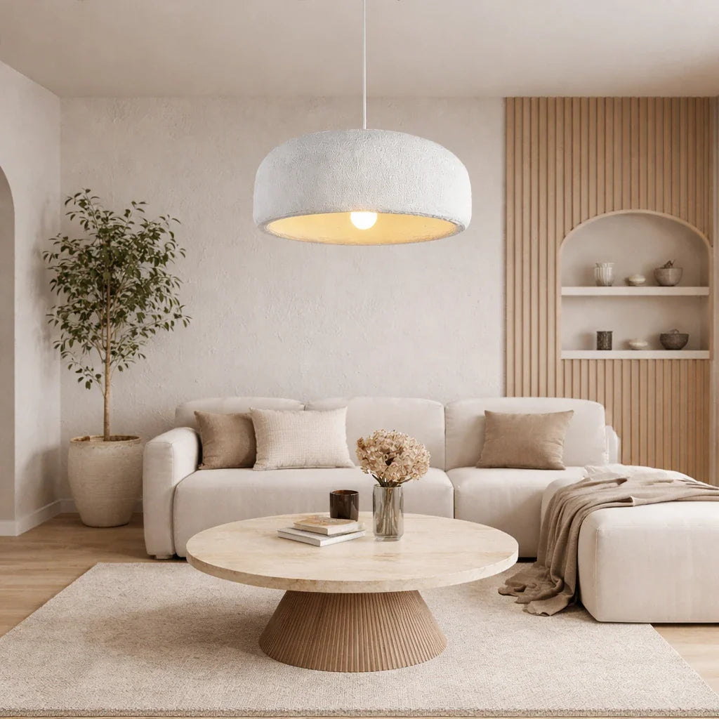 Luminaires suspendus de cuisine faits main en polystyrène blanc, au design moderne en forme de nuage