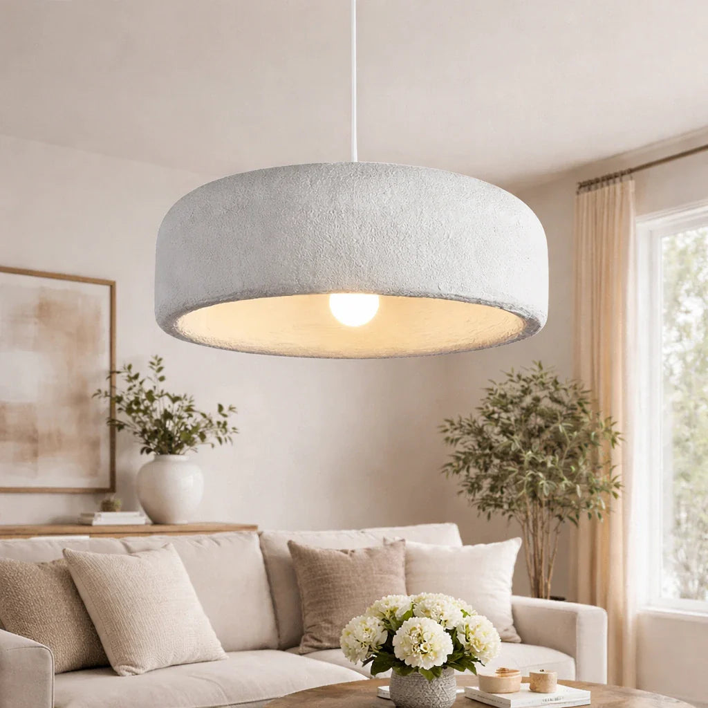 Luminaires suspendus de cuisine faits main en polystyrène blanc, au design moderne en forme de nuage