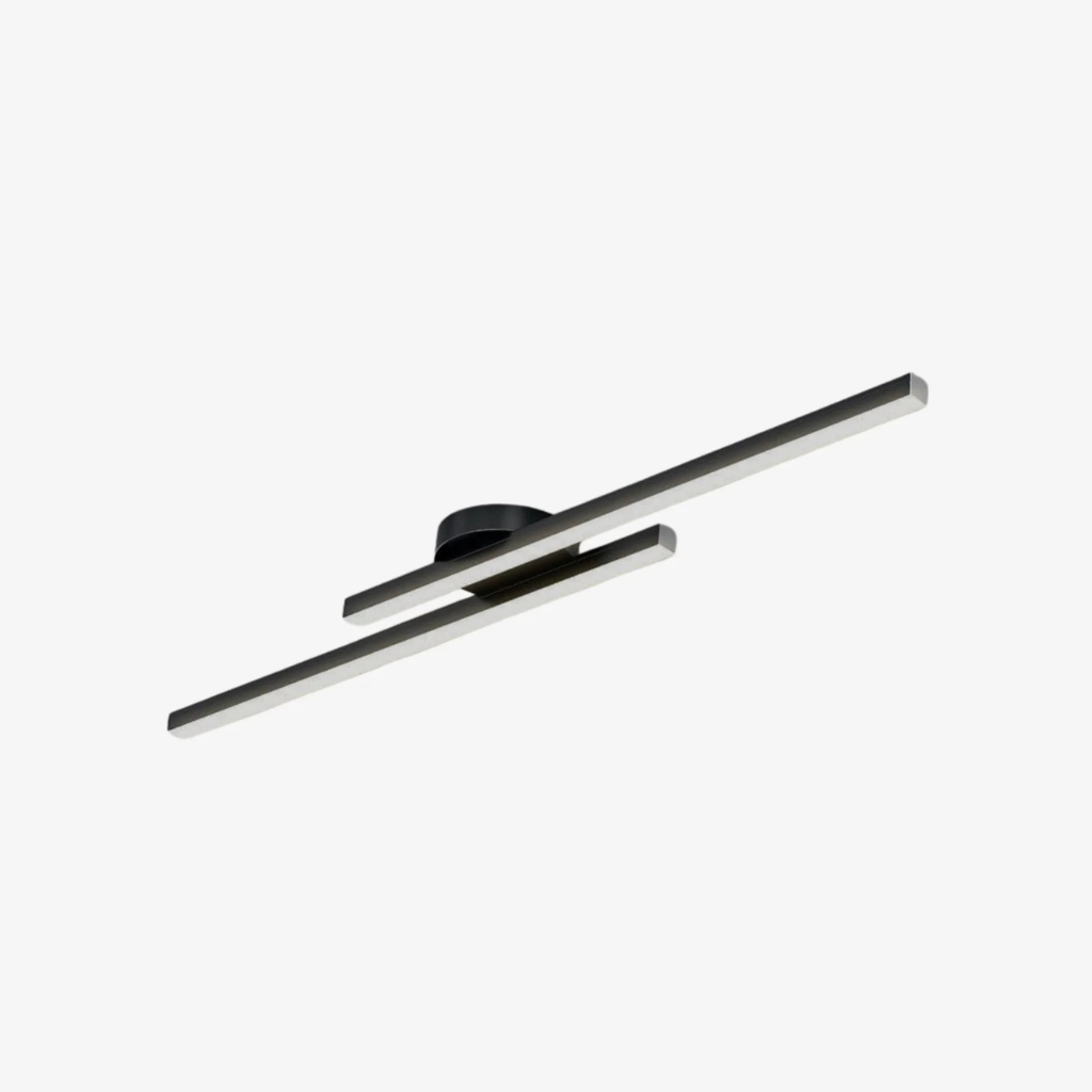 Plafonnier LED à barres linéaires, design moderne minimaliste affleurant, pour chambre et salle à manger