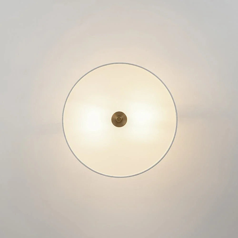 Plafonnier de cuisine à 2 lumières, tambour en lin semi-affleurant et diffuseur en acrylique