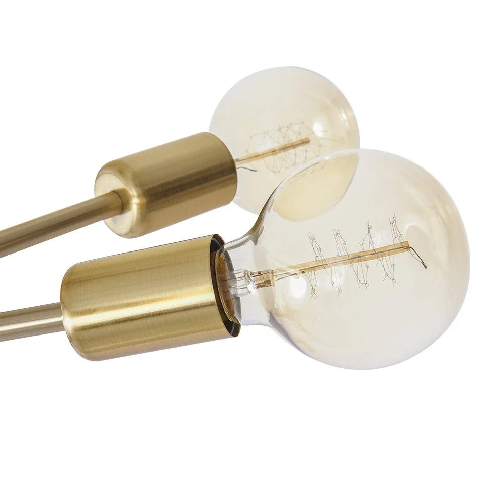 Plafoniere da cucina con 6 luci, design semincassato Sputnik moderno di metà secolo