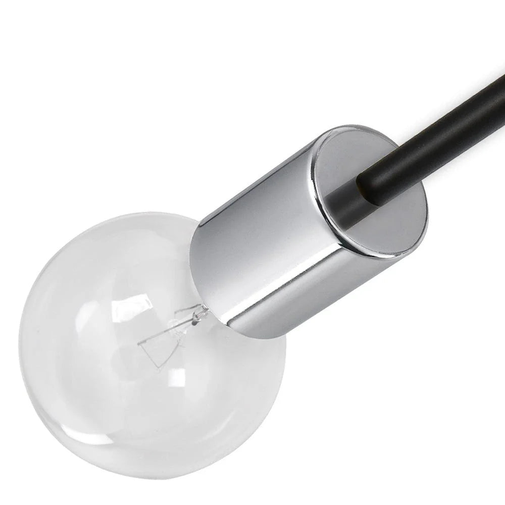 Plafoniere da cucina con 6 luci, design semincassato Sputnik moderno di metà secolo