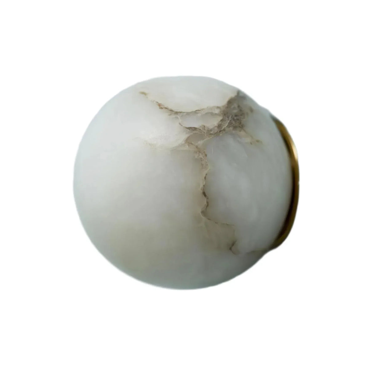 Wall Sconce Lamp with Natural Alabaster Orb and Soft Ambient Glow