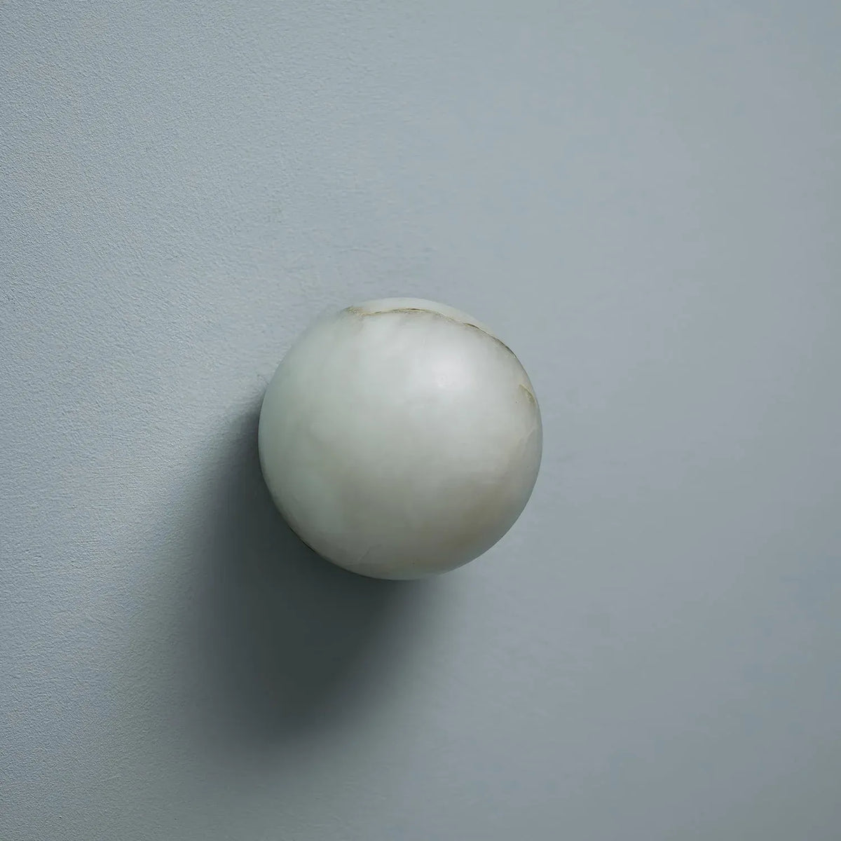 Wall Sconce Lamp with Natural Alabaster Orb and Soft Ambient Glow