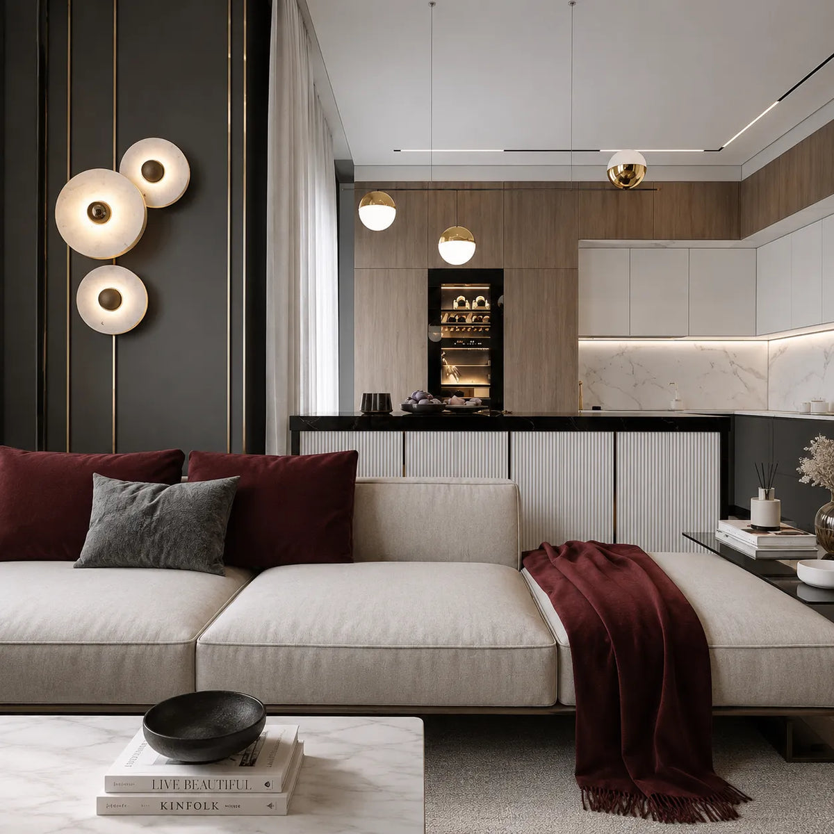 Applique con diffusore in alabastro e luce LED calda