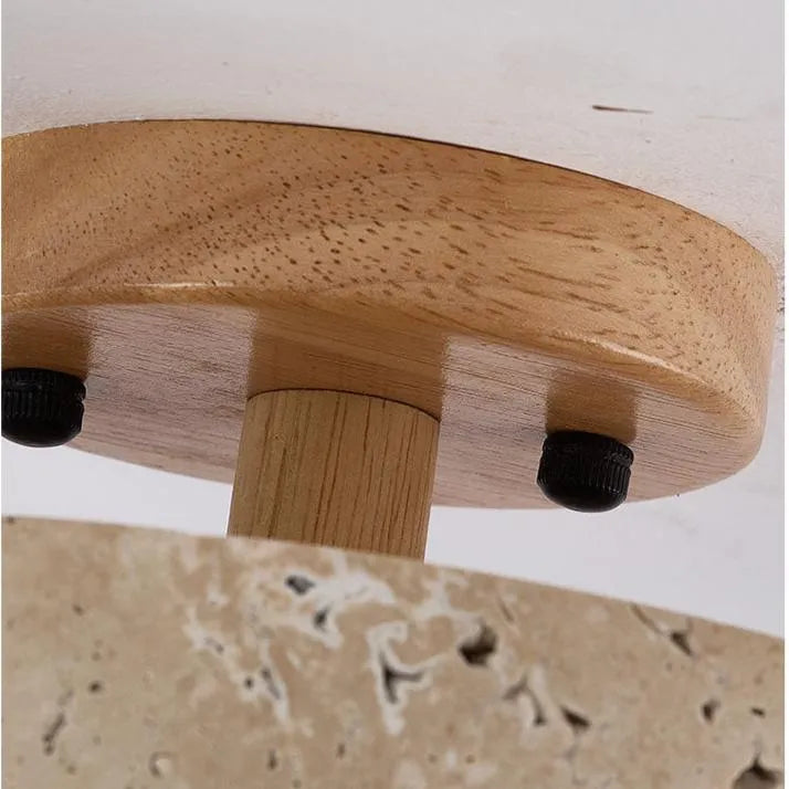 Plafoniera da cucina con texture in travertino e LED a luce calda, per camere da letto e soggiorni