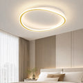 LED Ceiling Light Fixture with Modern Round Profile and Warm Illumination for Bedroom Living Room