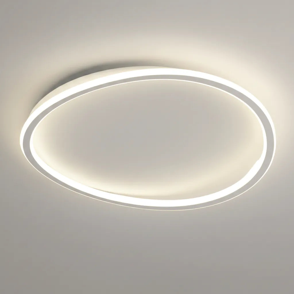 Luminaria LED de techo con perfil redondo moderno e iluminación cálida para dormitorio y sala