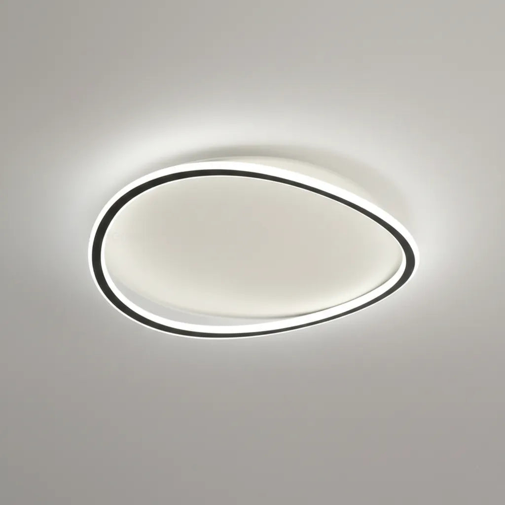LED Ceiling Light Fixture with Modern Round Profile and Warm Illumination for Bedroom Living Room