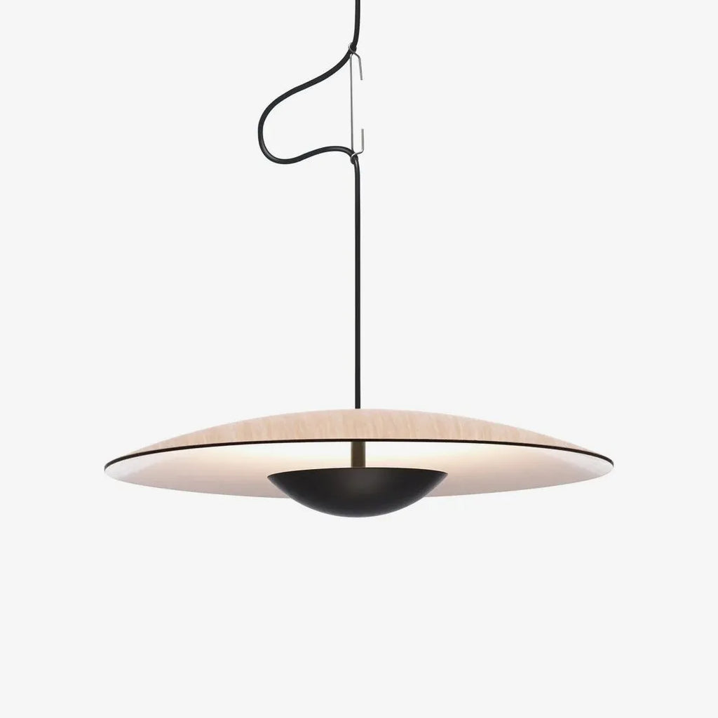 Lampada a sospensione LED con paralume a disco sottile in metallo, per sala da pranzo e soggiorno