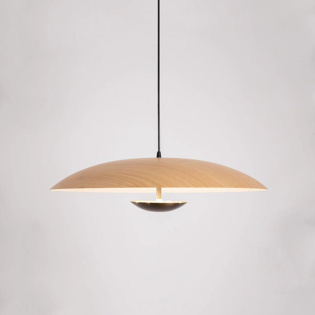 Lampada a sospensione LED con paralume a disco sottile in metallo, per sala da pranzo e soggiorno