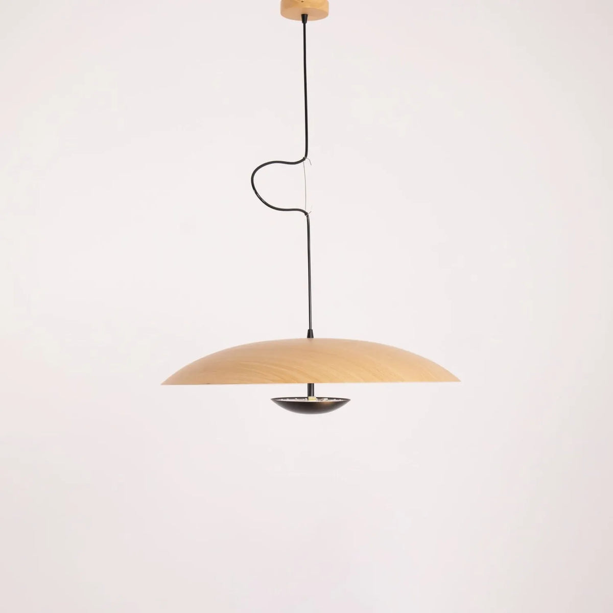 Lámpara colgante LED con pantalla de disco metálico delgado para comedor y salón