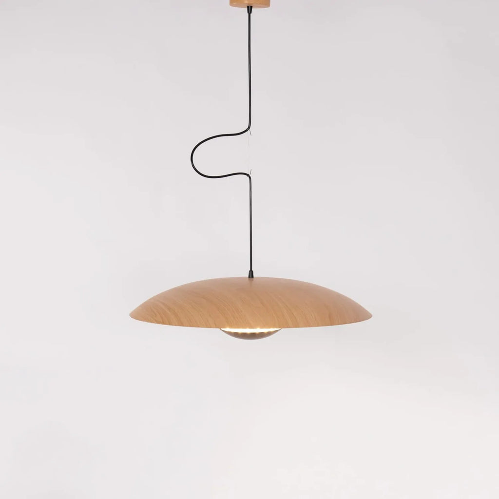 Lampada a sospensione LED con paralume a disco sottile in metallo, per sala da pranzo e soggiorno