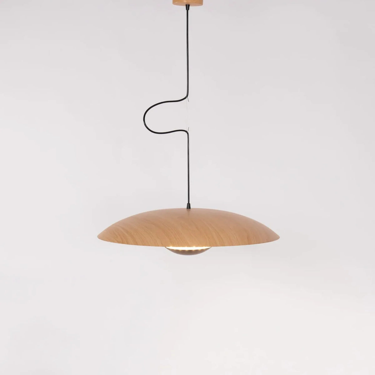 Lampada a sospensione LED con paralume a disco sottile in metallo, per sala da pranzo e soggiorno