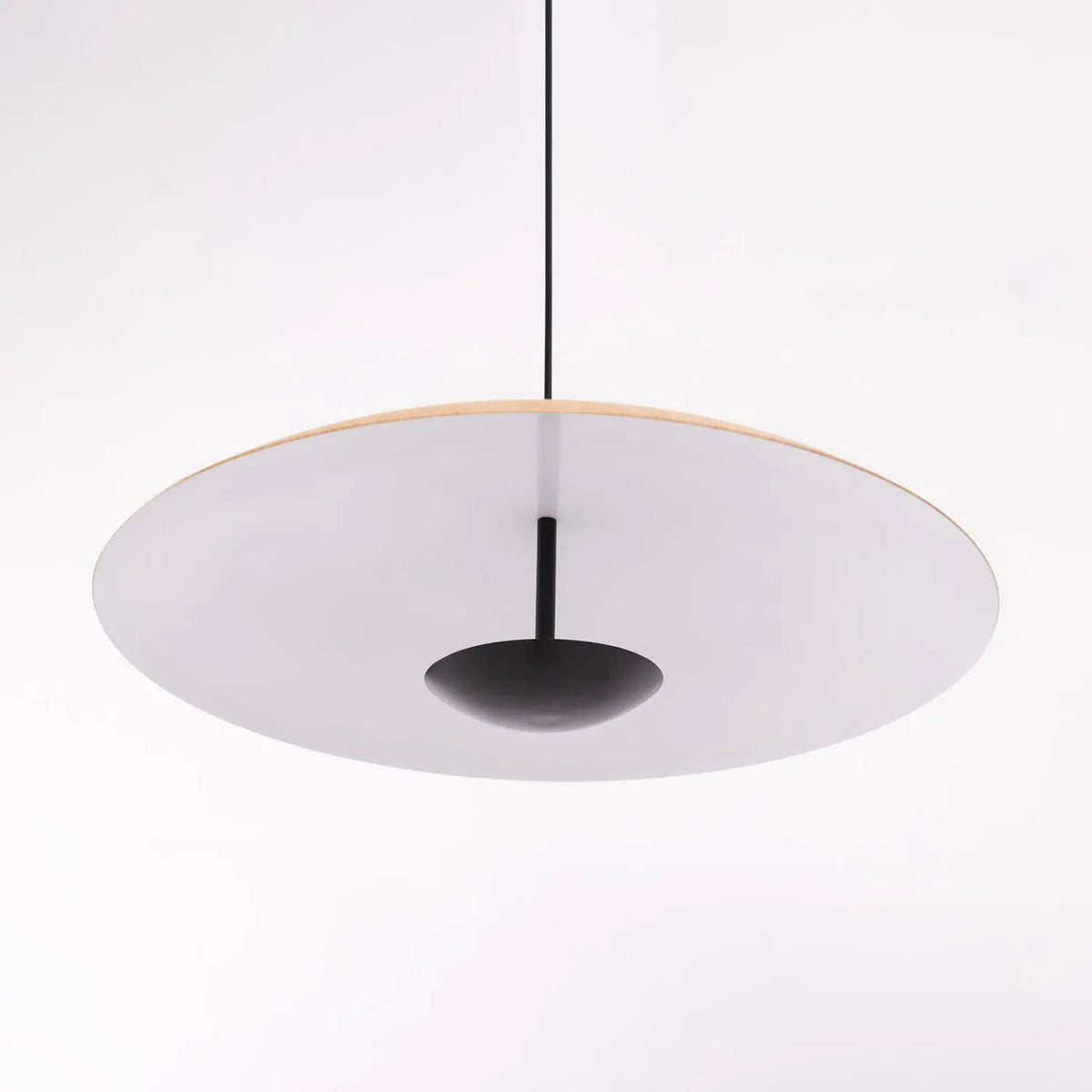 Lampada a sospensione LED con paralume a disco sottile in metallo, per sala da pranzo e soggiorno