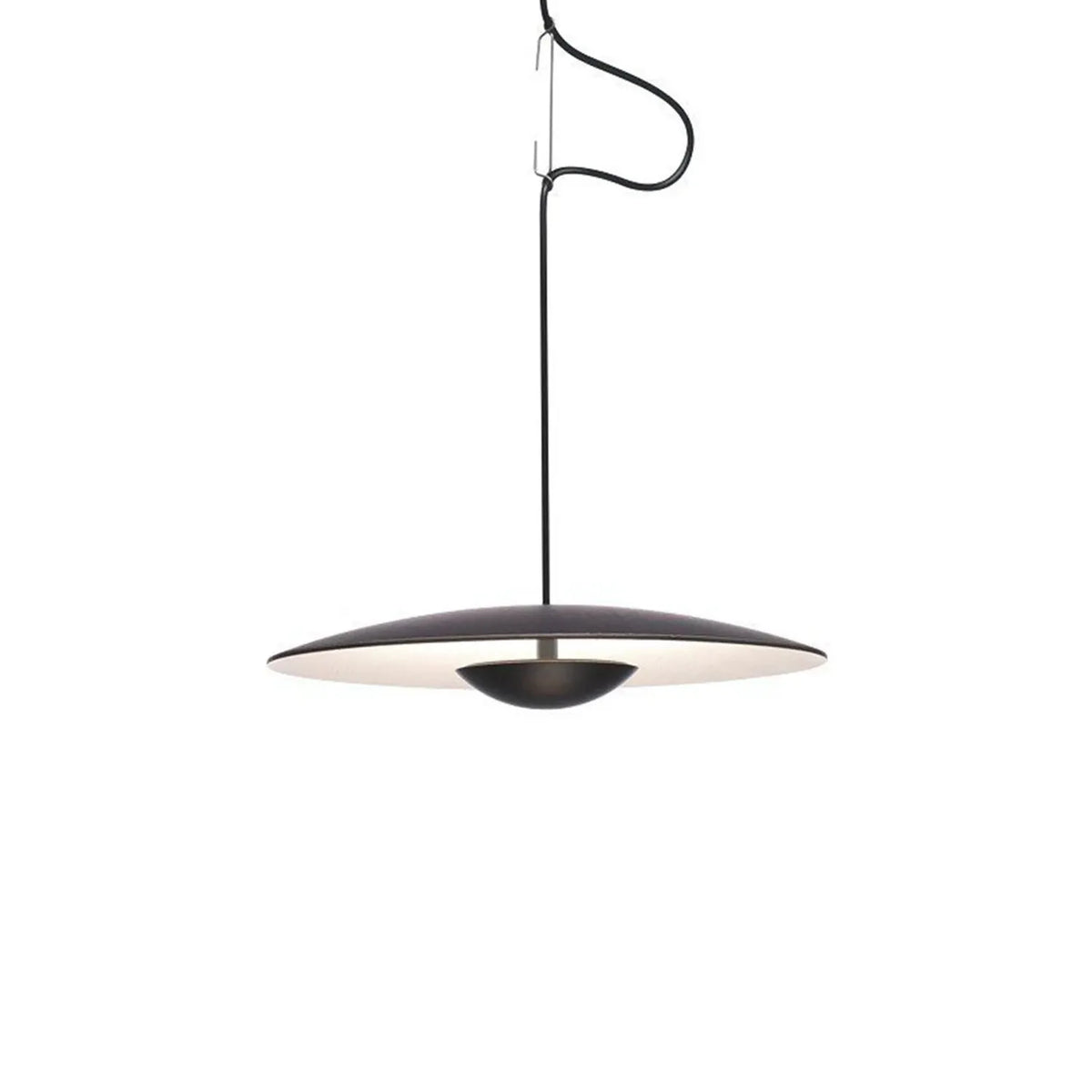 Lámpara colgante LED con pantalla de disco metálico delgado para comedor y salón