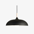 Lampada a sospensione per isola della cucina con paralume in legno e ferro, moderna, per sala da pranzo