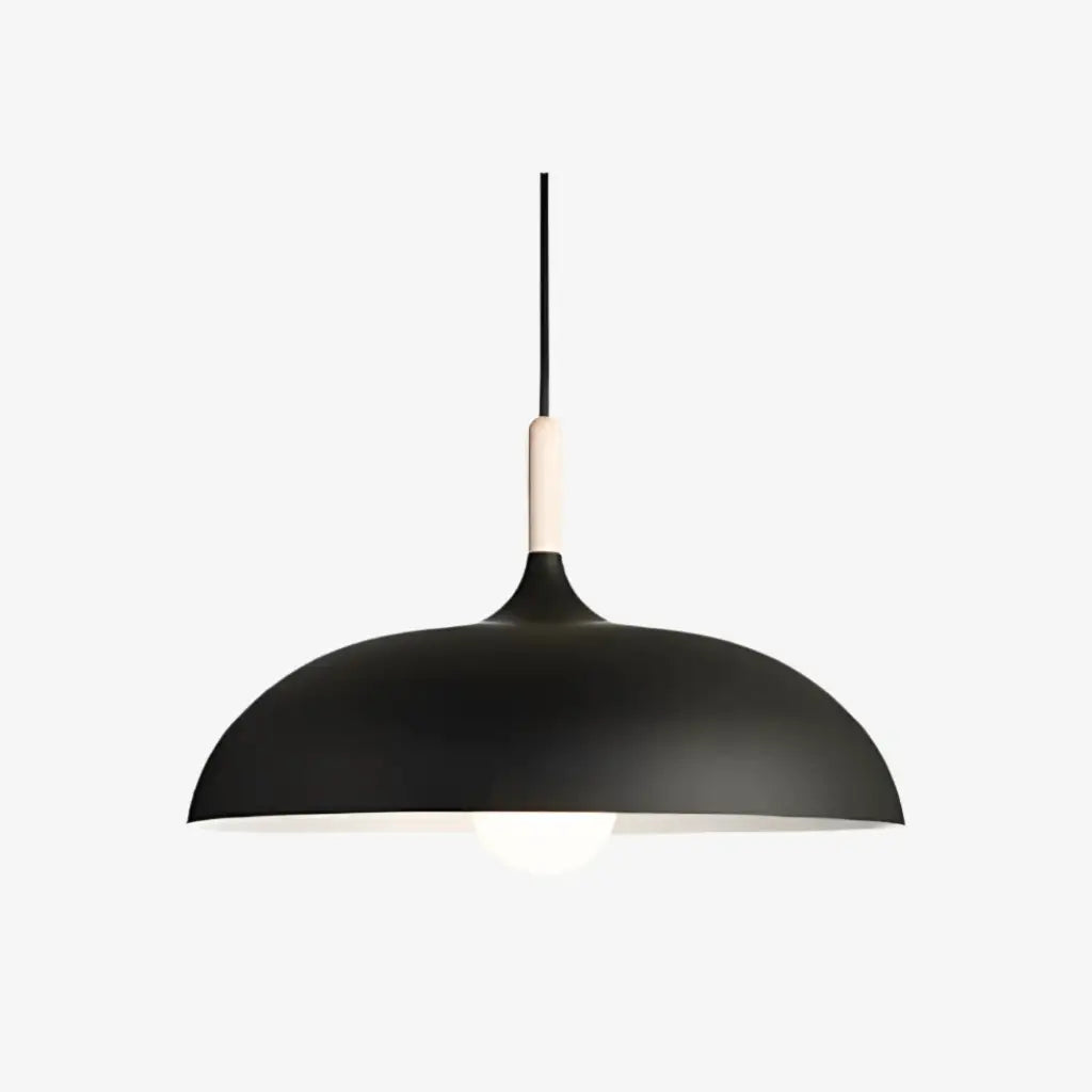 Kitchen Island Pendant Light with Wood and Iron Shade Modern Dining Room