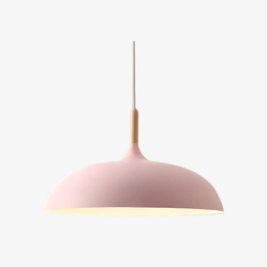 Kitchen Island Pendant Light with Wood and Iron Shade Modern Dining Room