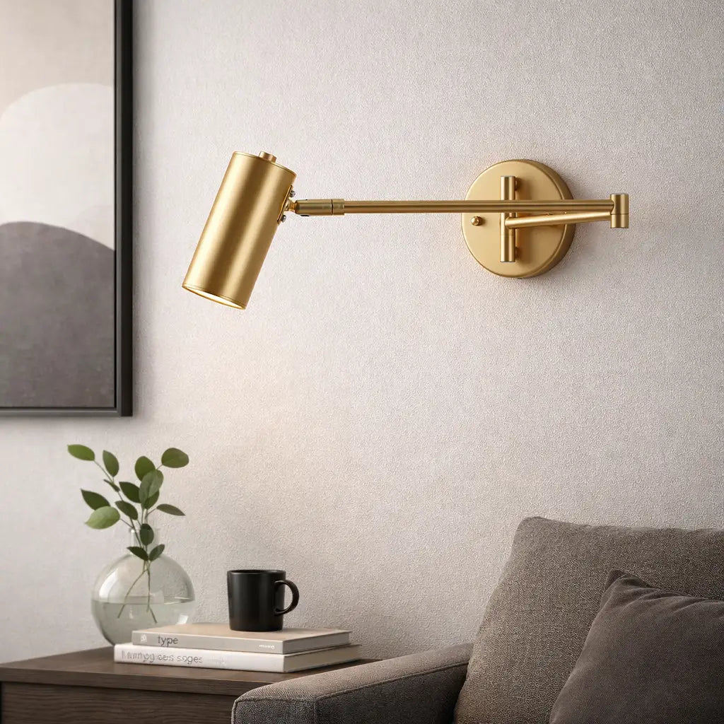 Wandleuchte mit verstellbarem Schwenkarm und integrierter LED mit Farbtemperaturregelung