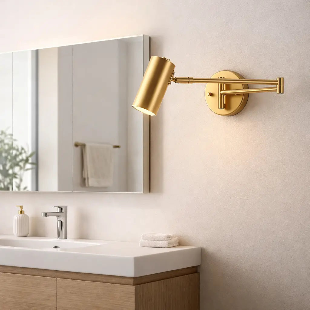 Wandleuchte mit verstellbarem Schwenkarm und integrierter LED mit Farbtemperaturregelung