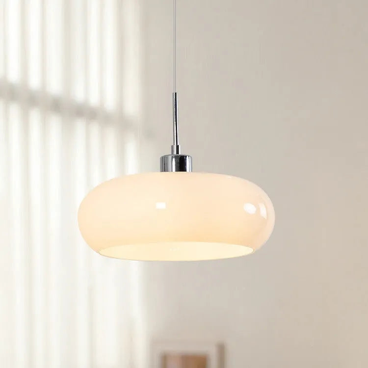 Pendant Light with Geometric Glass and Bauhaus Design for Living Room Dining Kitchen Lighting