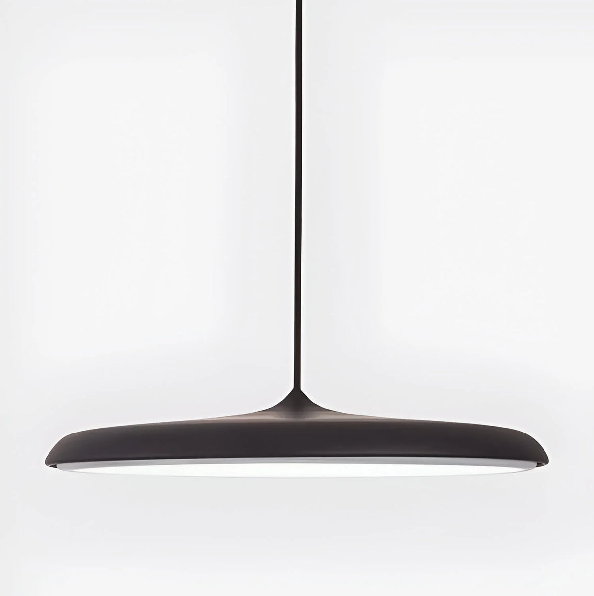 LED Pendant Lights with Modern Metallic Disc Design and Integrated Downward Lighting