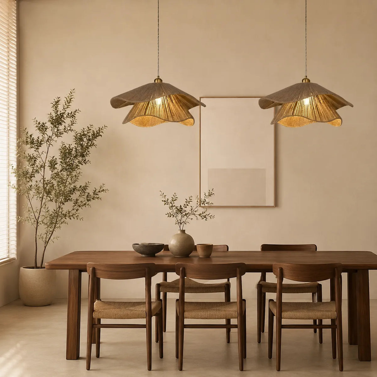 Suspension en jute tressée à la main, au style bohème, pour la salle à manger ou la chambre