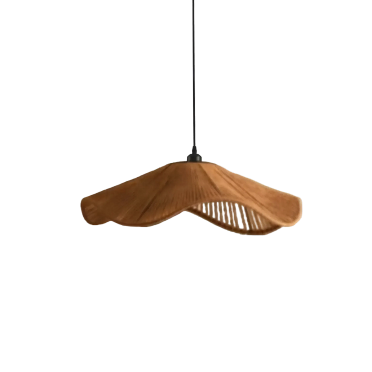 Lampada a sospensione in juta intrecciata a mano, dal design bohémien, per sala da pranzo e camera da letto
