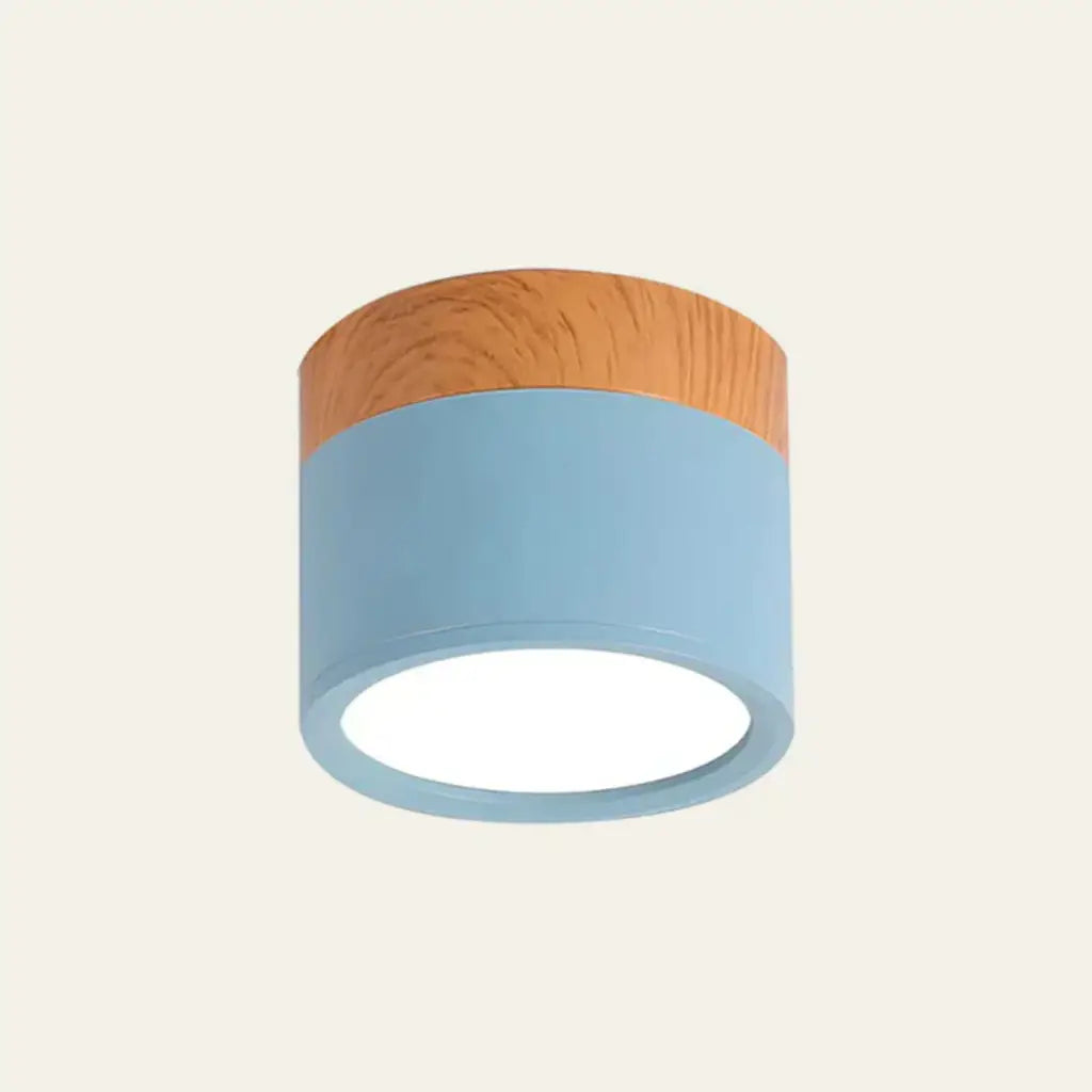 Kitchen Ceiling Lights with Wood Accent and Focused LED Beam for Hallway Bedroom