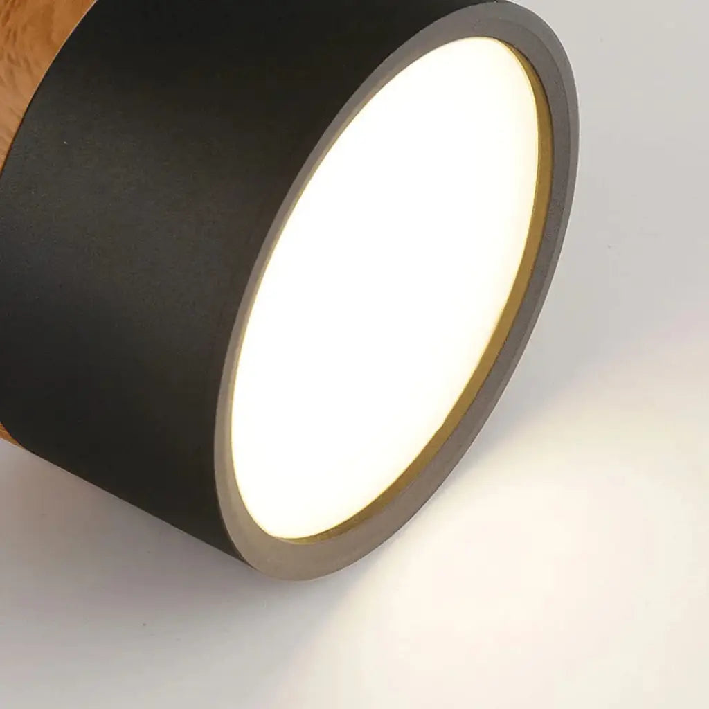 Küchendeckenleuchten mit Holzakzent und gebündeltem LED-Lichtstrahl für Flur und Schlafzimmer
