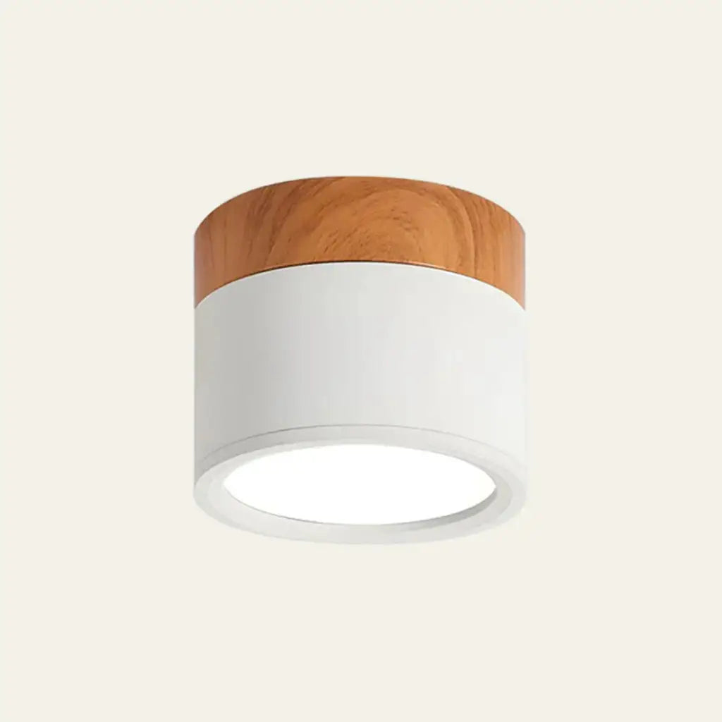 Kitchen Ceiling Lights with Wood Accent and Focused LED Beam for Hallway Bedroom