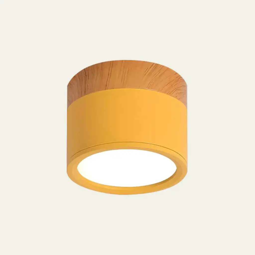 Küchendeckenleuchten mit Holzakzent und gebündeltem LED-Lichtstrahl für Flur und Schlafzimmer