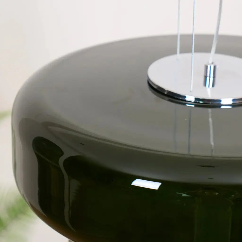 Pendant Light with Two-Tier Sculptural Glass and LED Kitchen Dining Lighting