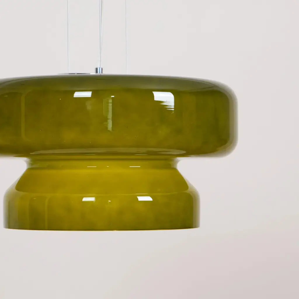 Pendant Light with Two-Tier Sculptural Glass and LED Kitchen Dining Lighting