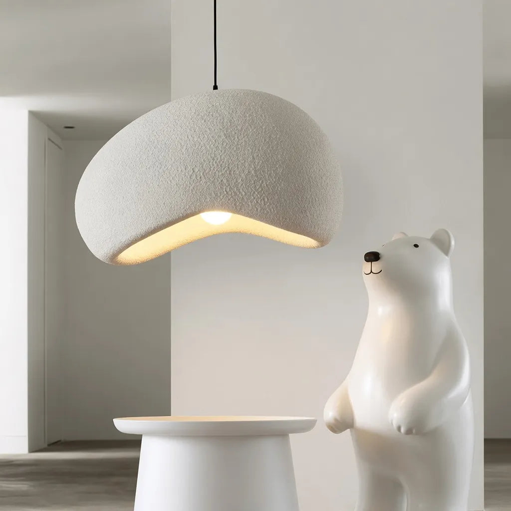 Lampada a sospensione dal design scultoreo a nuvola e luce soffusa e diffusa