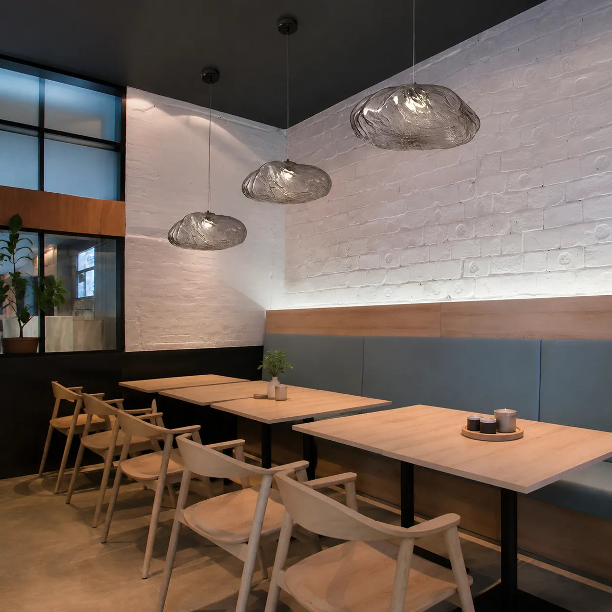 Pendant Light with Cloud-Inspired Glass Form and Soft Ambient Glow