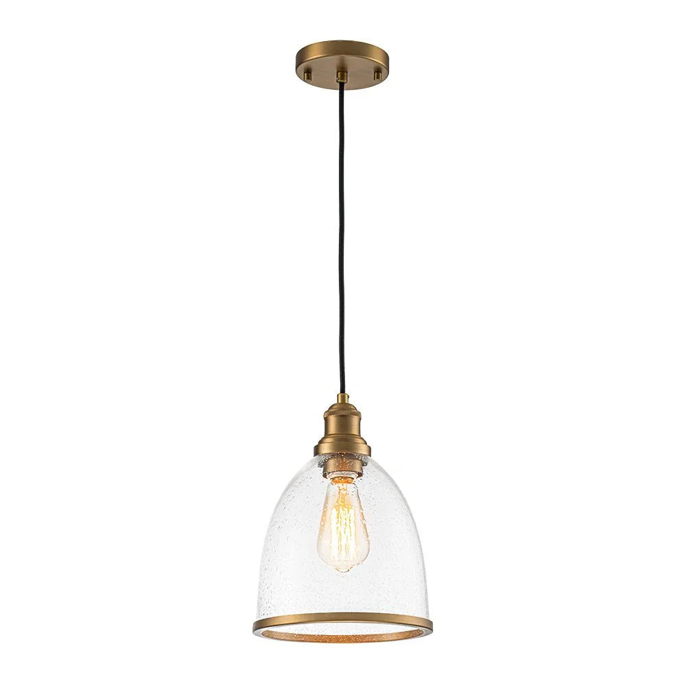 Suspension Klara contemporaine en verre bullé, forme dôme