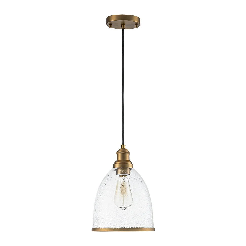 Suspension Klara contemporaine en verre bullé, forme dôme