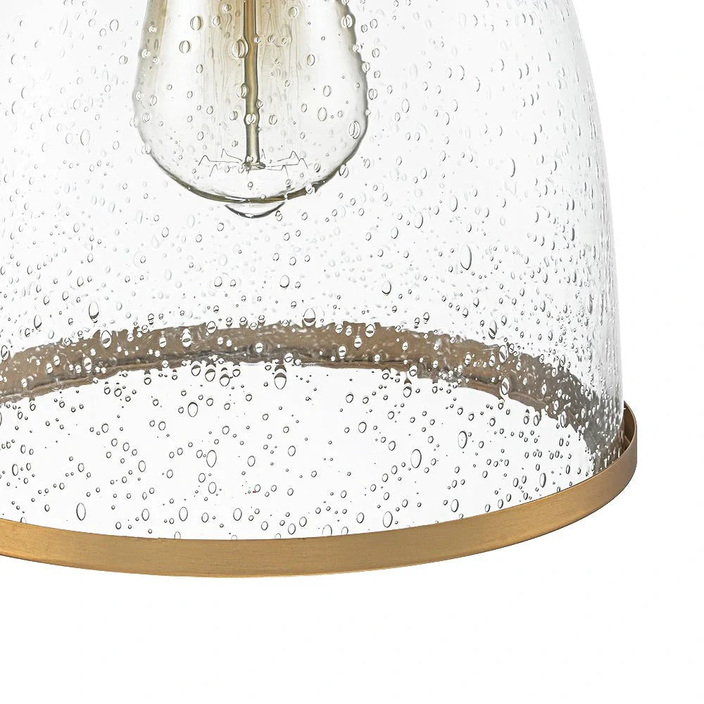 Suspension Klara contemporaine en verre bullé, forme dôme