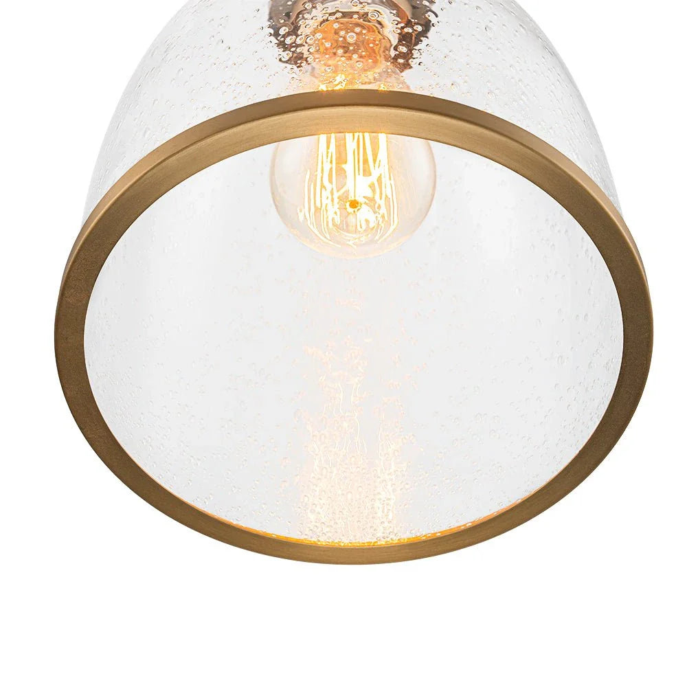 Suspension Klara contemporaine en verre bullé, forme dôme
