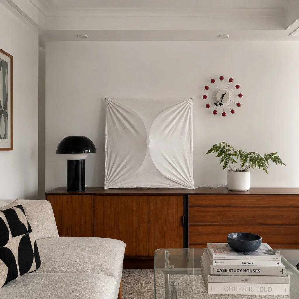 Kitchen Ceiling Light with Translucent Paper Diffuser and Minimal Metal Frame