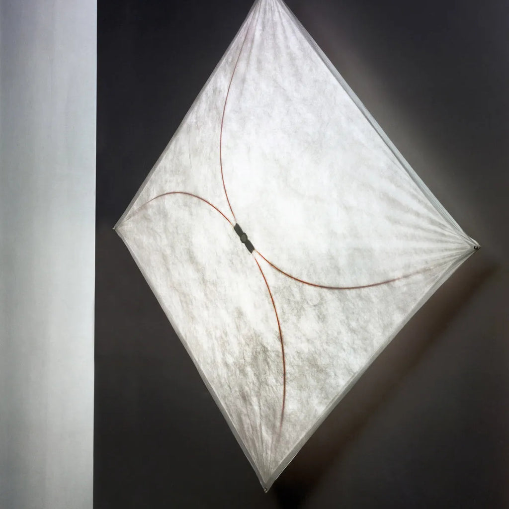Kitchen Ceiling Light with Translucent Paper Diffuser and Minimal Metal Frame