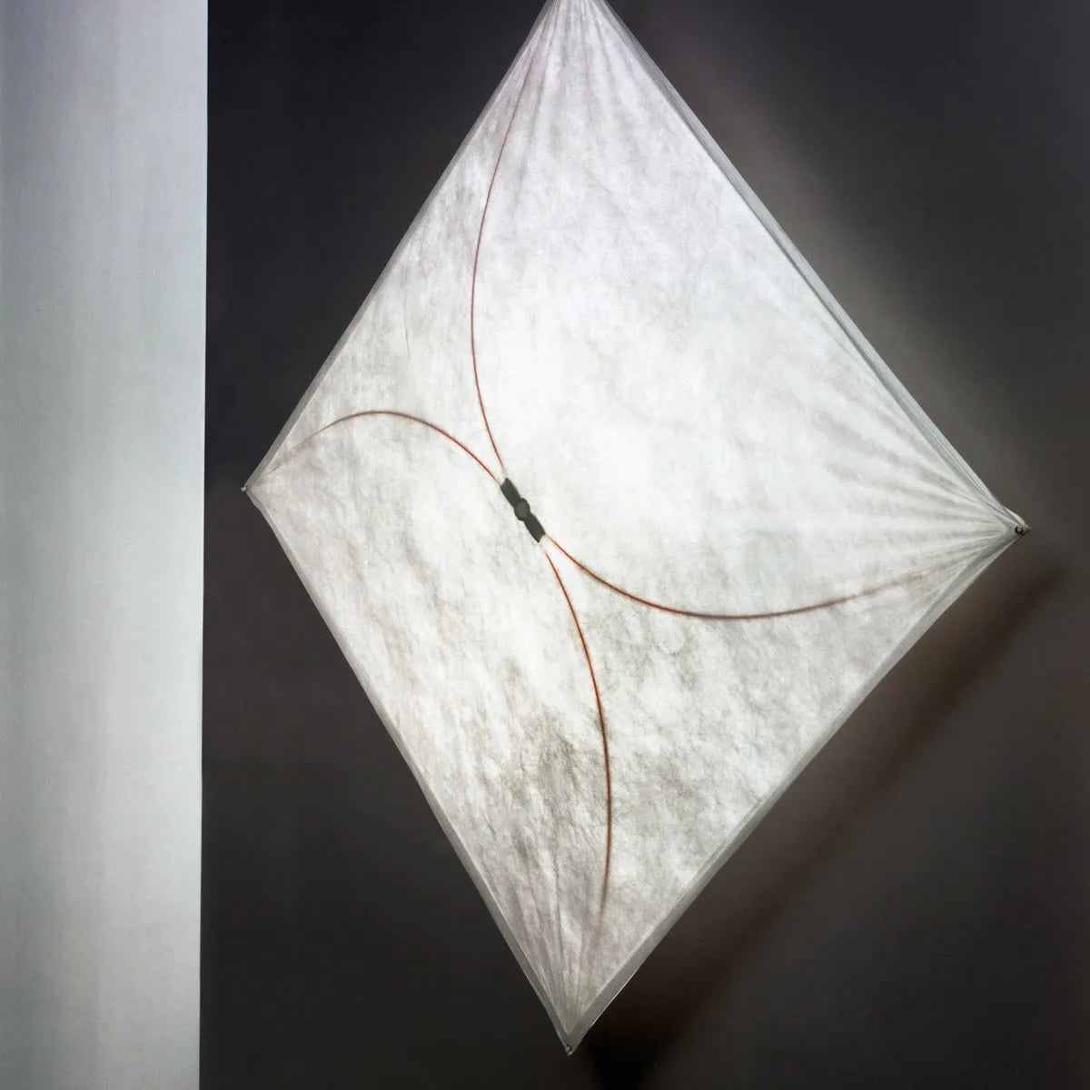 Kitchen Ceiling Light with Translucent Paper Diffuser and Minimal Metal Frame