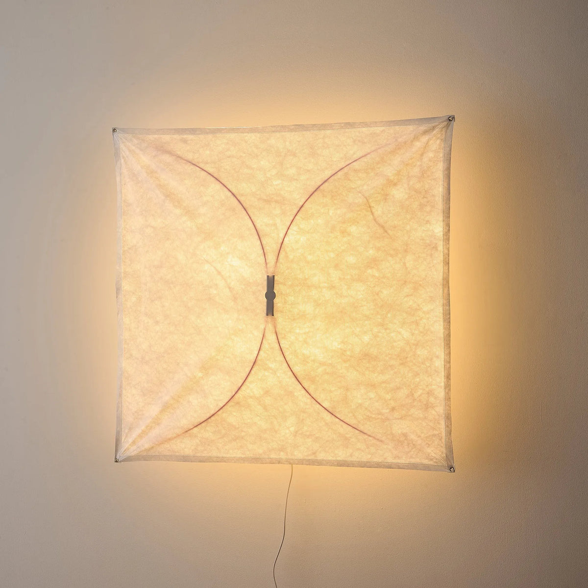 Kitchen Ceiling Light with Translucent Paper Diffuser and Minimal Metal Frame