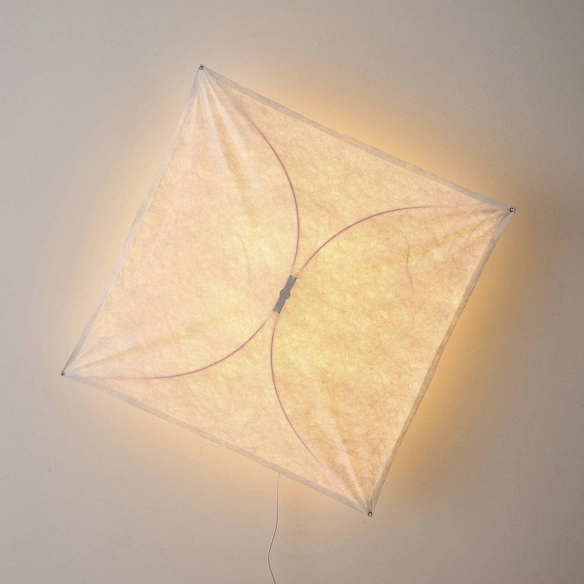 Kitchen Ceiling Light with Translucent Paper Diffuser and Minimal Metal Frame