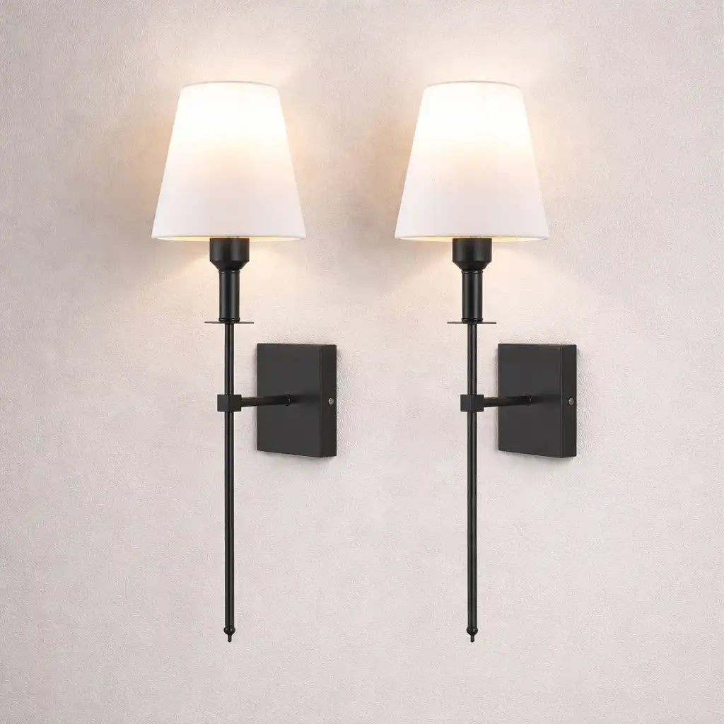 Applique senza fili con batteria ricaricabile e moderno design a LED, confezione da 2