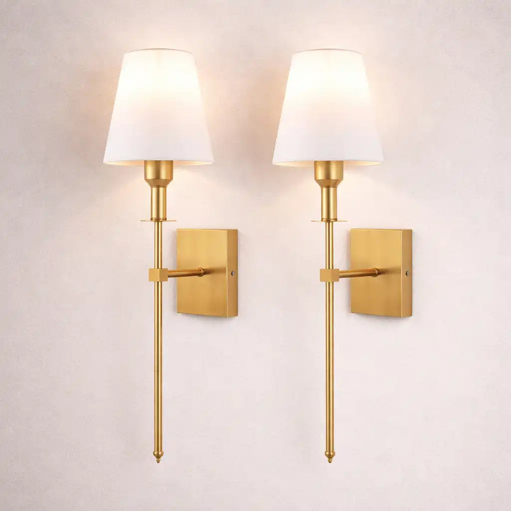 Applique senza fili con batteria ricaricabile e moderno design a LED, confezione da 2
