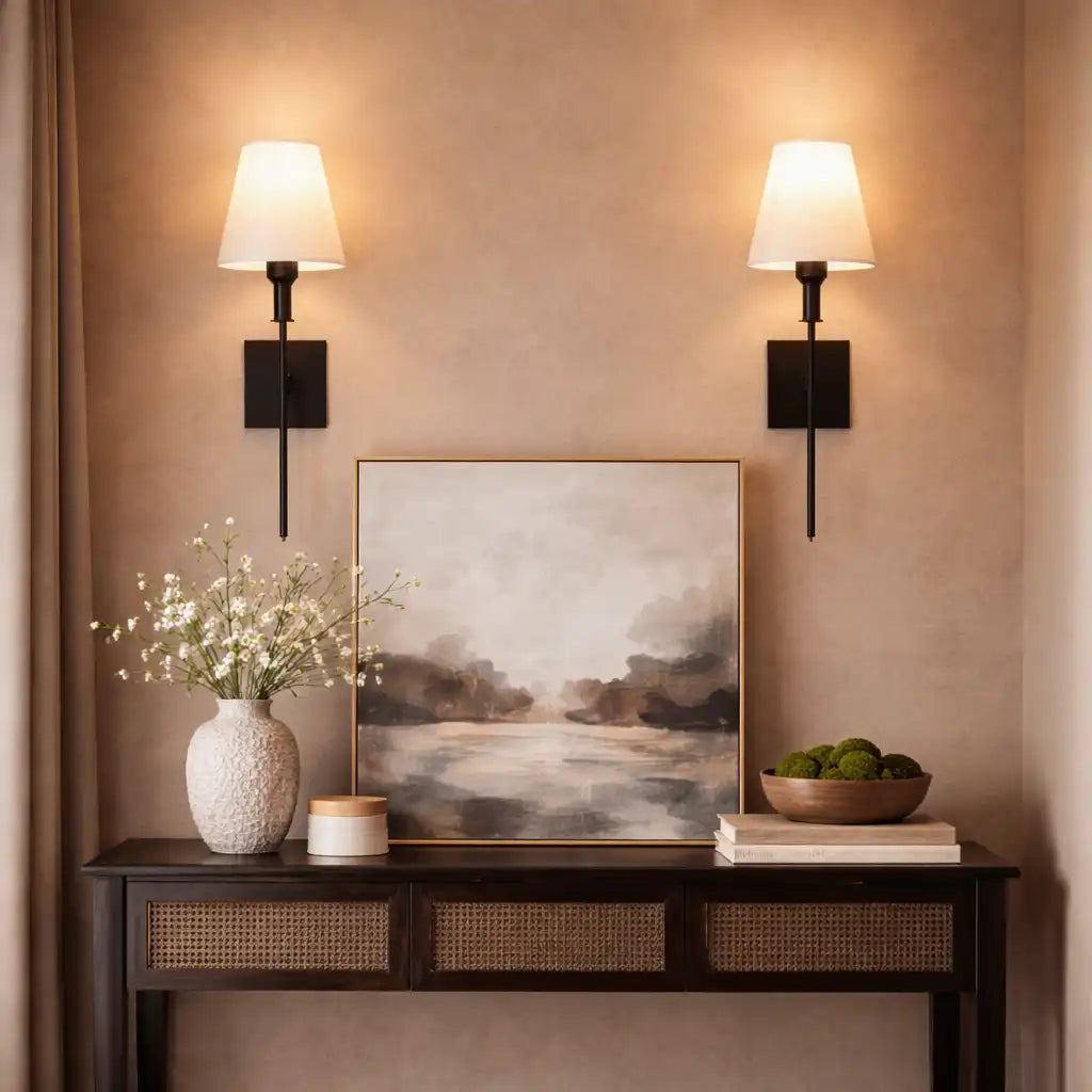 Applique senza fili con batteria ricaricabile e moderno design a LED, confezione da 2