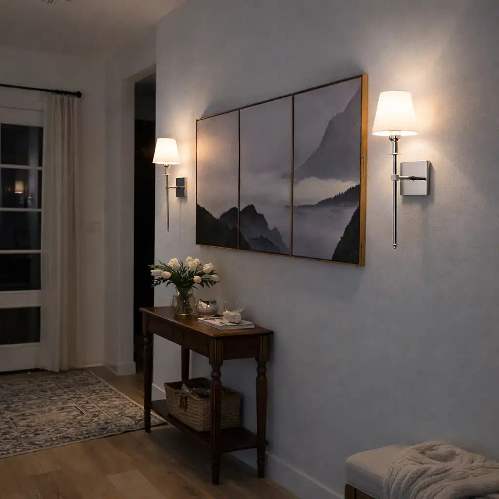 Applique senza fili con batteria ricaricabile e moderno design a LED, confezione da 2